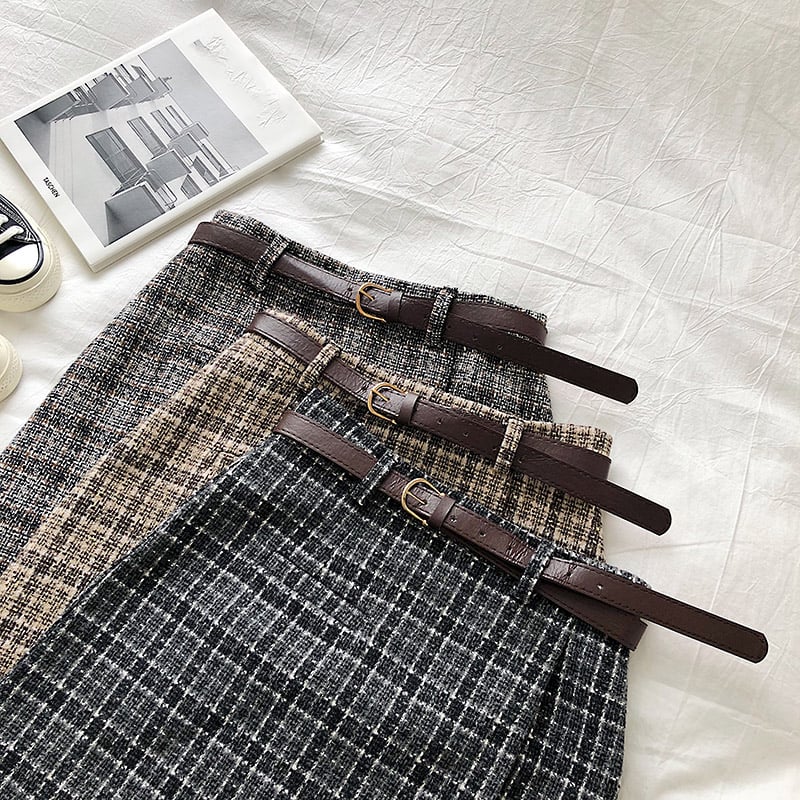 Cute Plaid Irregular Sweet High Waisted A-line Mini Skirt Vintage Autumn Casual School Girl E-Girl Kawaii Korean Japanese Harajuku Retro Streetwear