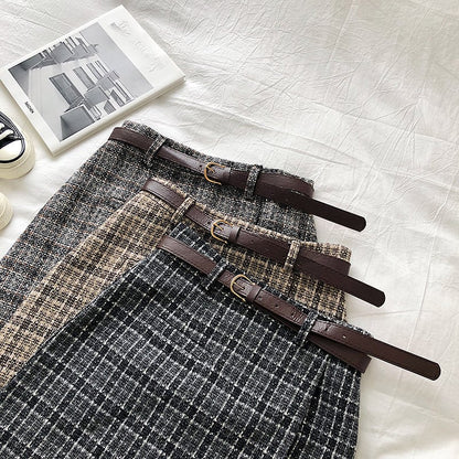 Cute Plaid Irregular Sweet High Waisted A-line Mini Skirt Vintage Autumn Casual School Girl E-Girl Kawaii Korean Japanese Harajuku Retro Streetwear