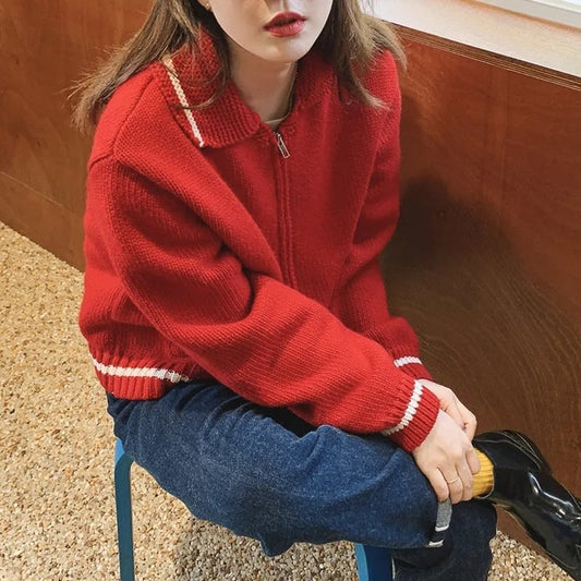 Red Strawberry Zipper Jacket