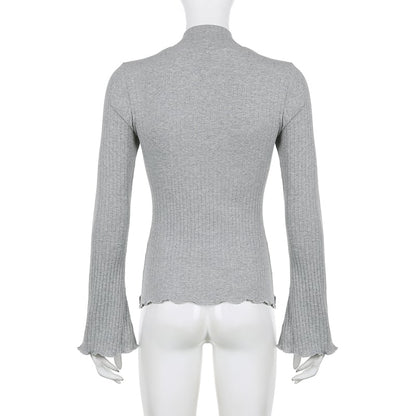 2PCS Milkmaid Patchwork Long Sleeve T-shirt