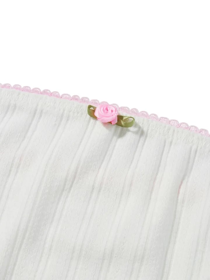 Rose Trim Tube Top