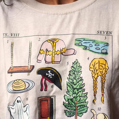 Retro Vintage Print Short Sleeve T-shirt