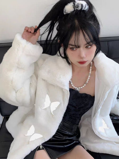 Fluffy Butterfly Parka Jacket