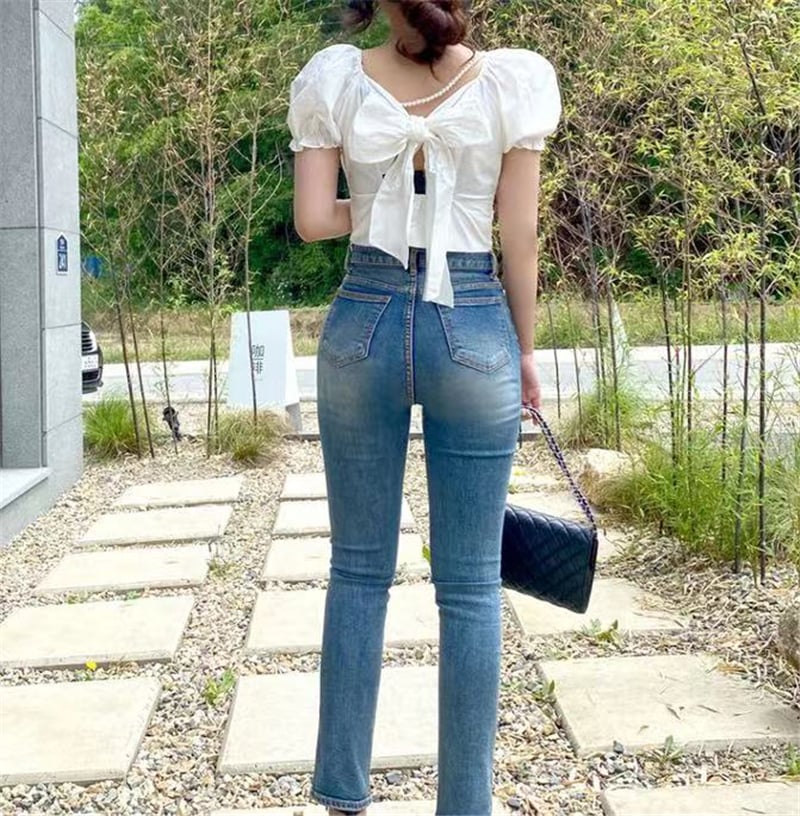 Pink Bow Short Sleeve Blouse