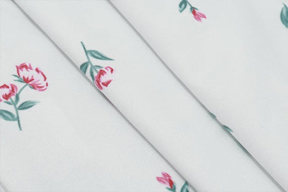White Floral Zipper Tube Top