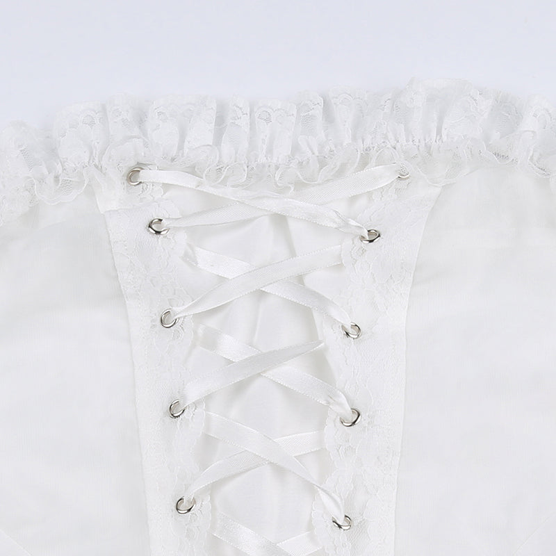 White Bustier Corset Top