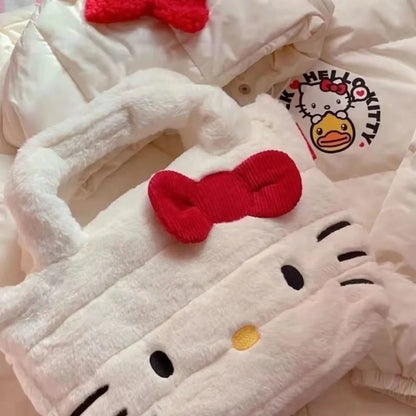 Kitty Cat Anime Plush Tote Bag