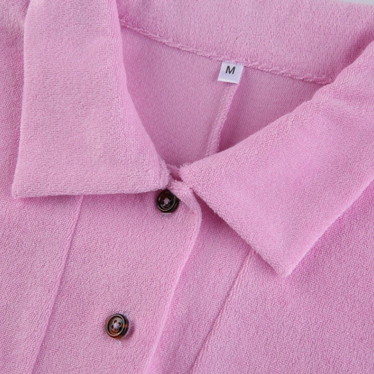 Pink Button Up Romper