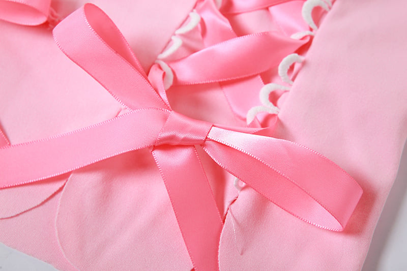 Pink Bow Corset Top
