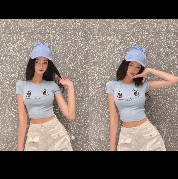 Cute Sexy Pikachu Anime Cartoon Graphic Print Crop Top Short Sleeve Shirt Aesthetic Casual E-Girl Kawaii Korean Japanese Harajuku