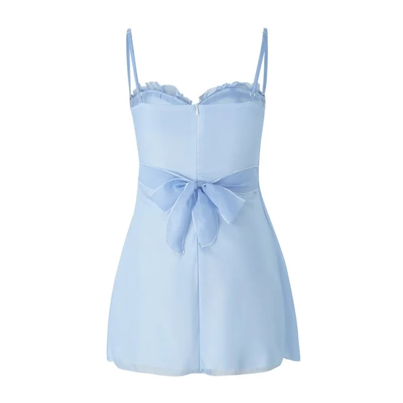 Blue Mermaid Bustier A-Line Dress