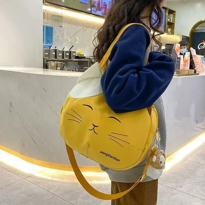 3D Cat Print Shoulder Bag