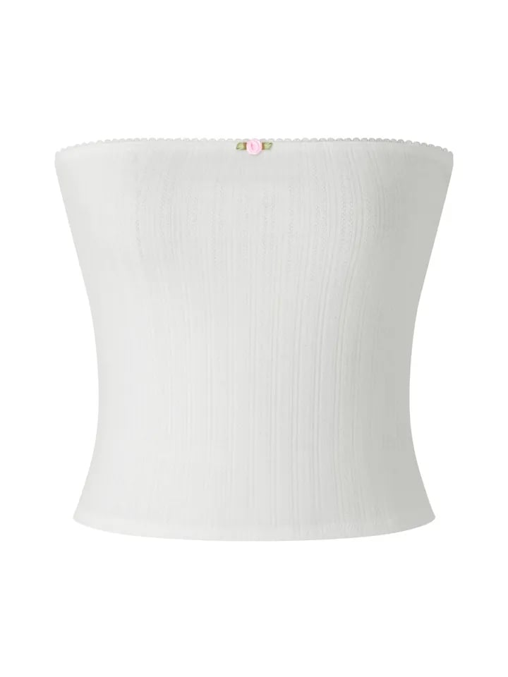 Rose Trim Tube Top