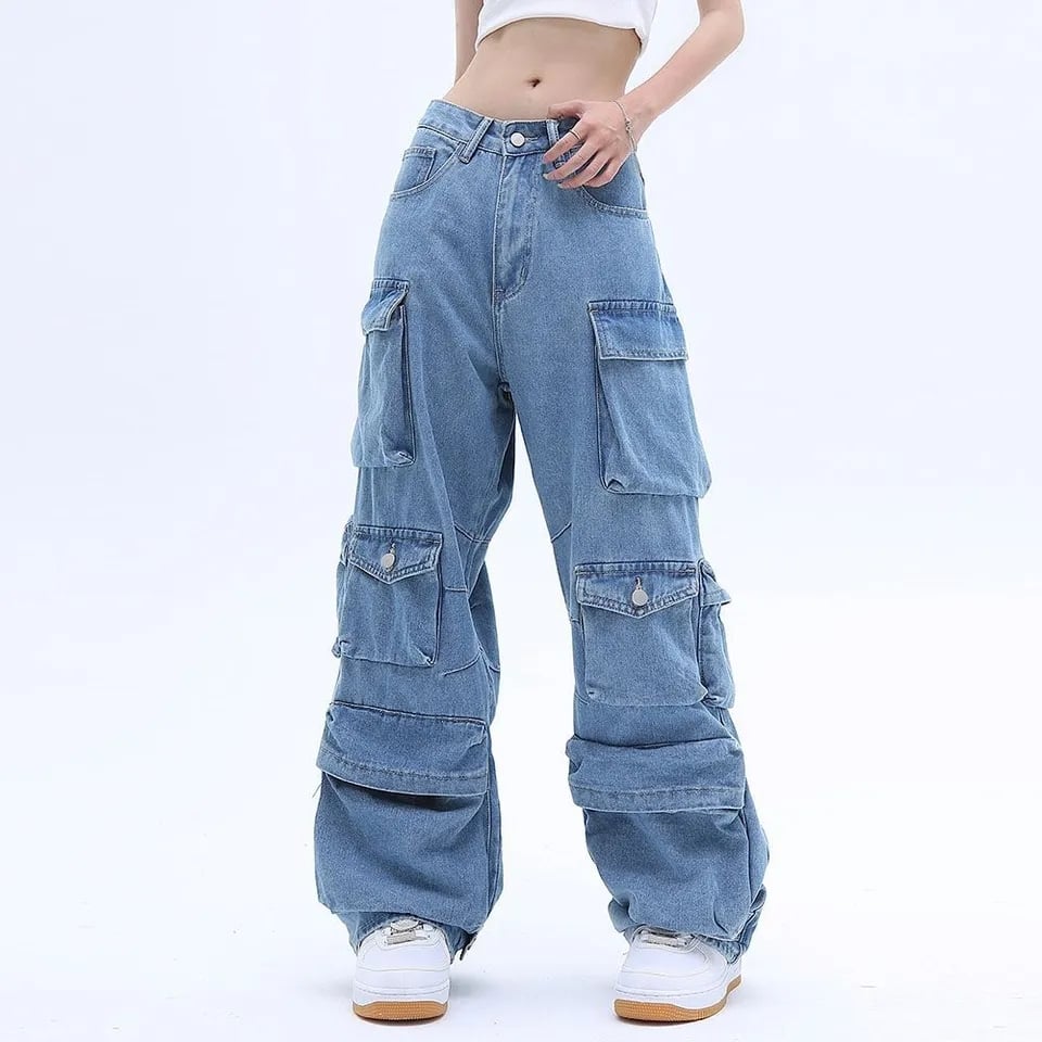 Blue Baggy Denim Jeans