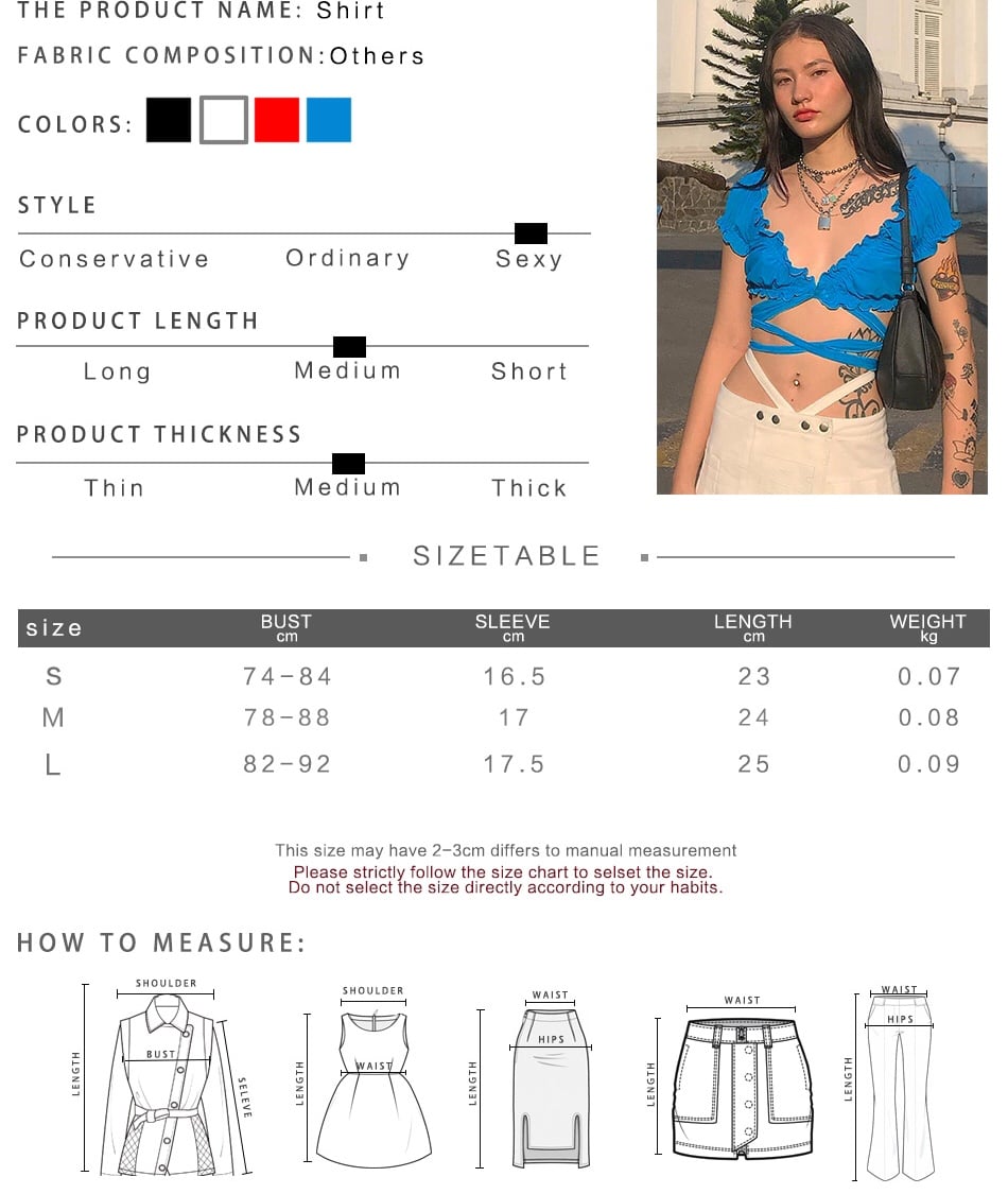 Cute Sexy Solid Color Bandage Cross Tie Up Crop Top Shirt Tee T-shirt E-Girl Kawaii Korean Japanese Harajuku Chinese Retro Streetwear Aesthetic