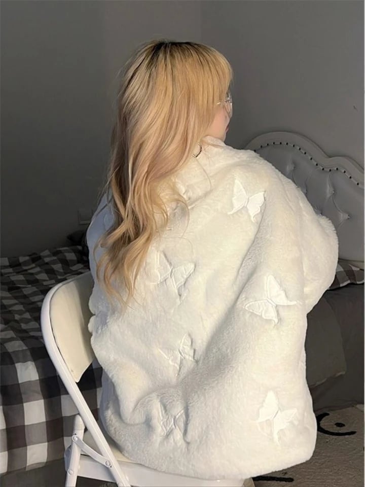 Fluffy Butterfly Parka Jacket