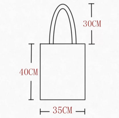Cute Cat Skull Print Reusable Shopping Bag Canvas Tote Shoulder Bag Aesthetic Casual E-Girl Kawaii Korean Japanese Harajuku