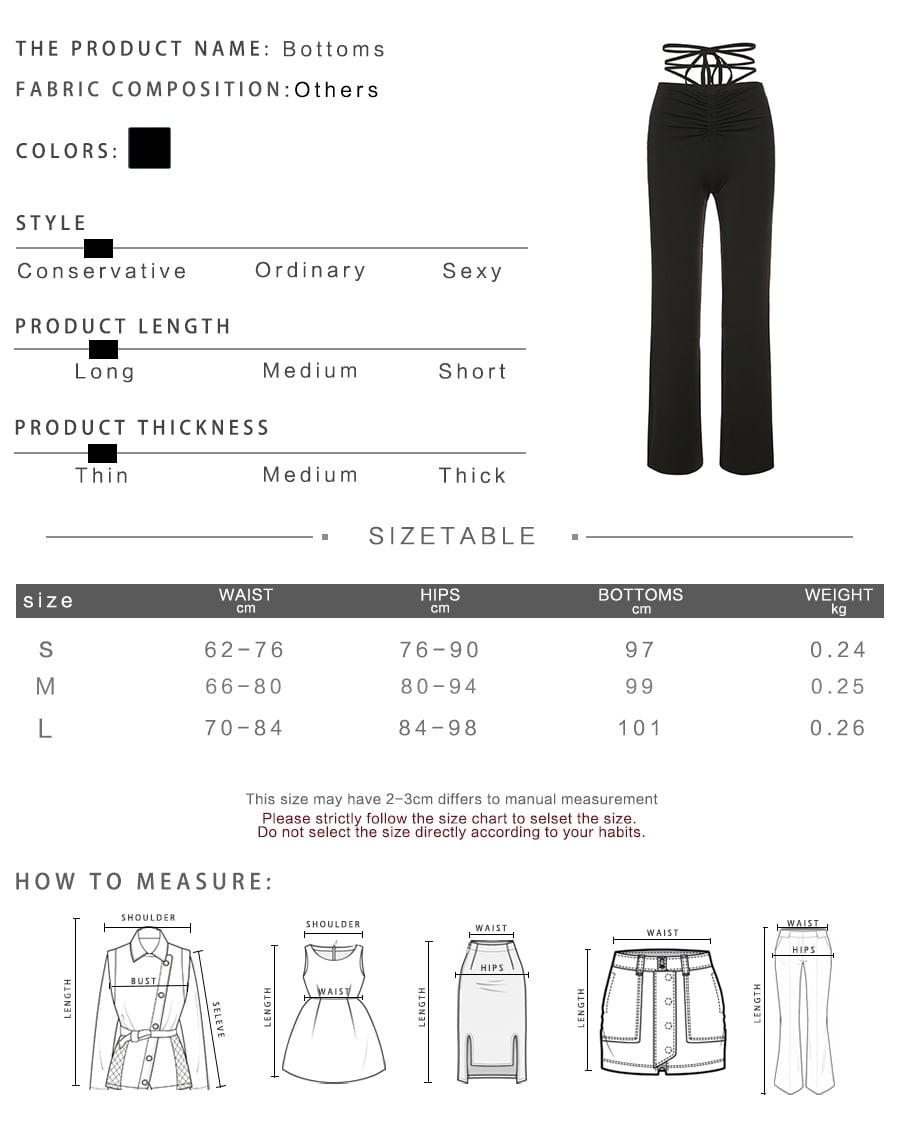Cute Sexy Black High Waisted Thin Bandage Wrap Tie Pant Trousers Joggers E-Girl Kawaii Korean Japanese Harajuku Chinese Retro Streetwear Aesthetic