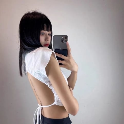 White Lace Up Backless Short Sleeve Top
