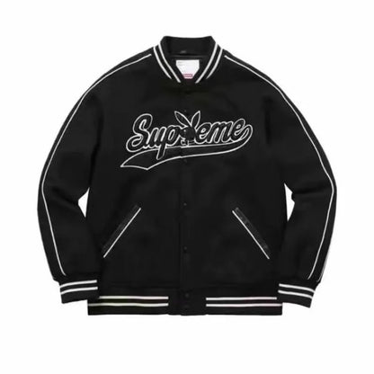 Black Oversized Baseball Jacket