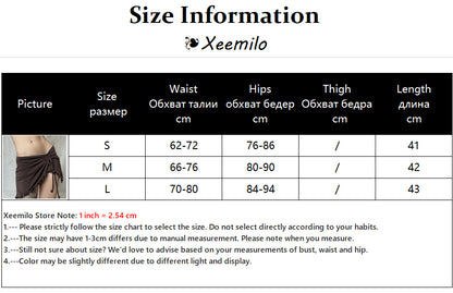 Brown Y2k Irregular Drawstring Low Waist Mini Skirt