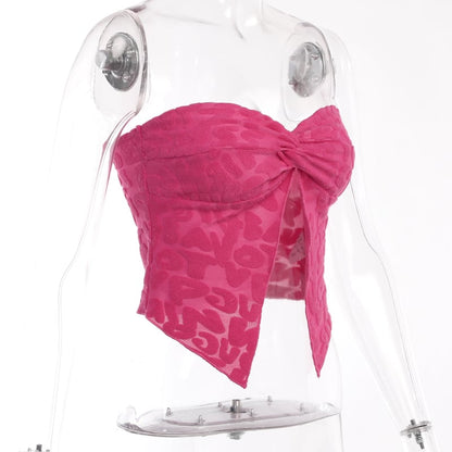 Pink Cropped Tube Top