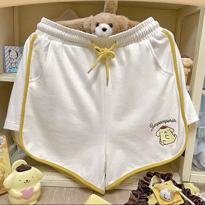 Anime High Waist Shorts Aesthetic Casual E-Girl Kawaii Korean Japanese Harajuku