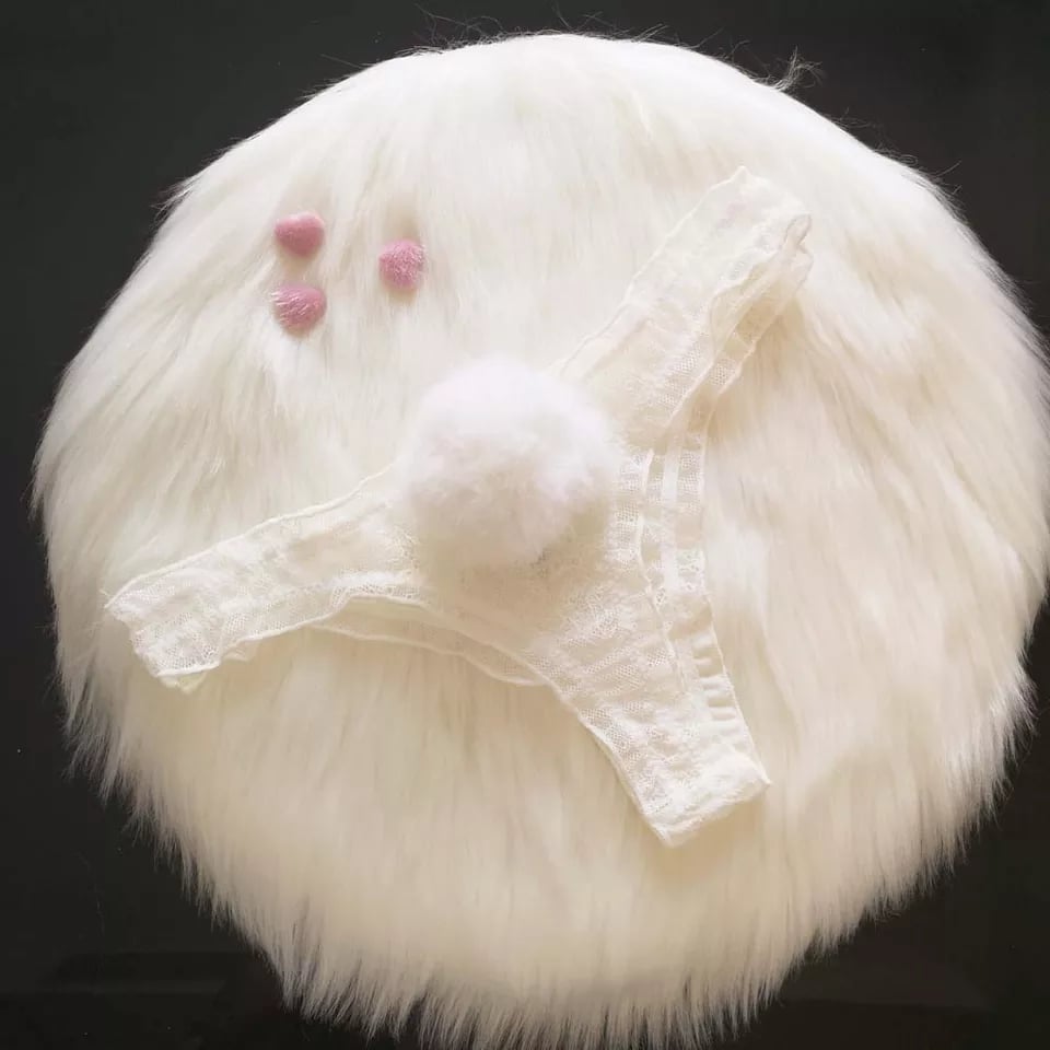 Sexy Cute Bunny Rabbit Pompom Tail Transparent Underwear Panties Lingerie Thong Aesthetic Casual Summer E-Girl Kawaii Korean Japanese Harajuku
