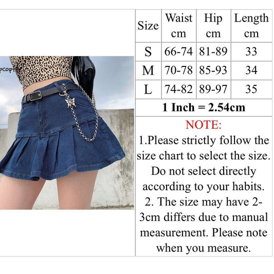 Cute High Waisted Pleated Denim Zipper Mini Skirt Blue Pink Bottoms Club Aesthetic Summer Party E-Girl Kawaii Korean Japanese Harajuku Streetwear