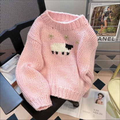 Pink Lamb Knit Sweater