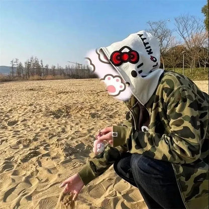 Kitty Cat Camouflage Hooded Sweatshirt