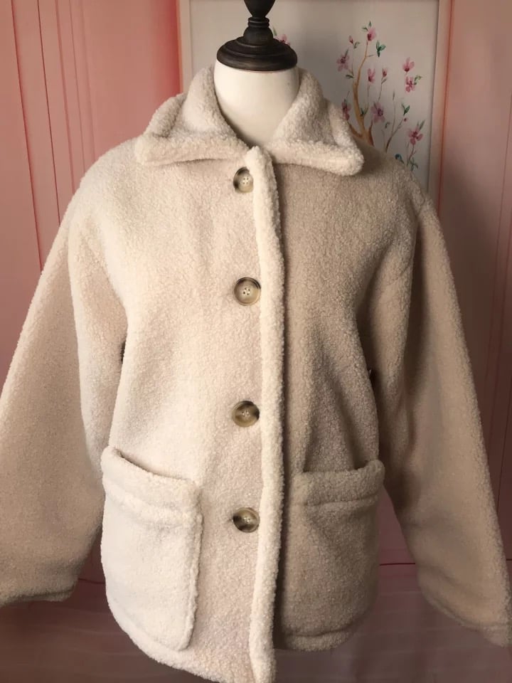 Cute Teddy Fur Coat Thick Autumn Loose Button Plush Jacket E-Girl Kawaii Korean Japanese Harajuku Retro Streetwear Fashion