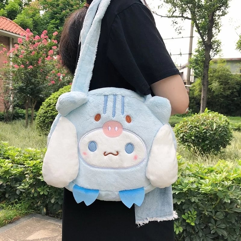 Cute Japanese Anime Cartoon Plush Messenger Bag Handbag Purse