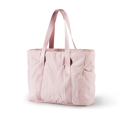 Pink Lightweight Puffy Bucket Tote Bag