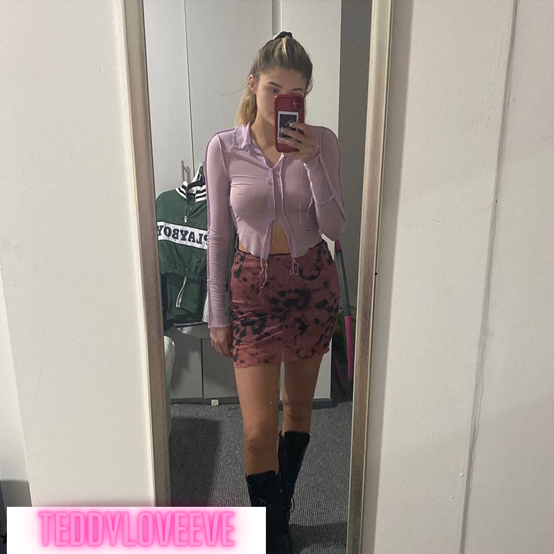 Cute Sexy 90s Retro Vintage Tie Dye Mesh Ruffle Trim A-line Mini High Waisted Skirt Aesthetic Goth E-Girl Kawaii Korean Japanese Harajuku Streetwear