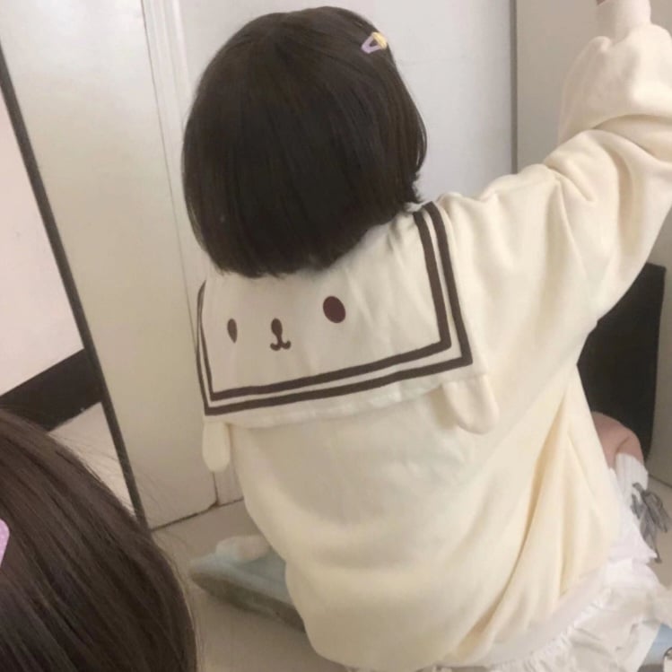 Kawaii Sailor Collar Zip Up Hoodie