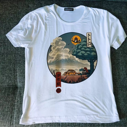 Cute Anime Japanese Cartoon Print Graphic Casual Short Sleeve T-Shirt
