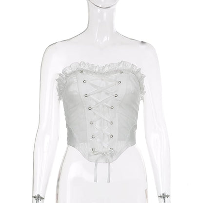 White Bustier Corset Top
