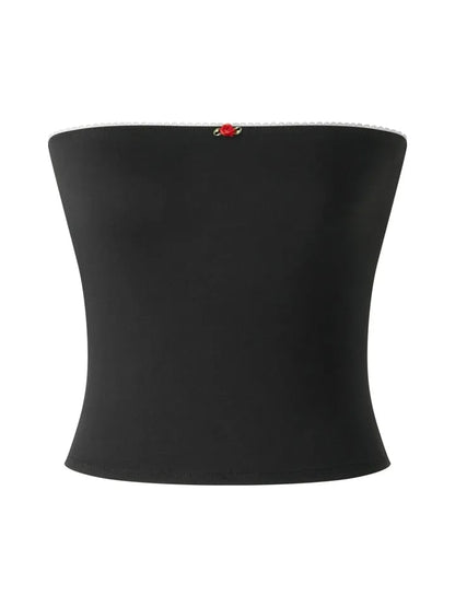 Rose Trim Tube Top