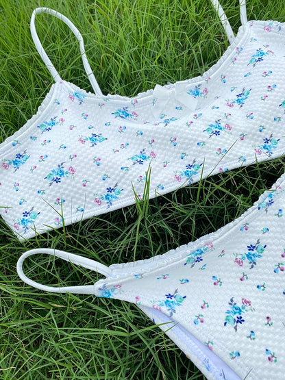 3PCS Floral Bikini Swimsuit Set