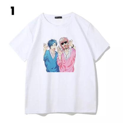 Anime Cartoon Yaoi Causal Short Sleeve Shirt