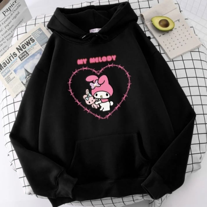 Cute Anime Japanese Cartoon Print Long Sleeve Hoodie