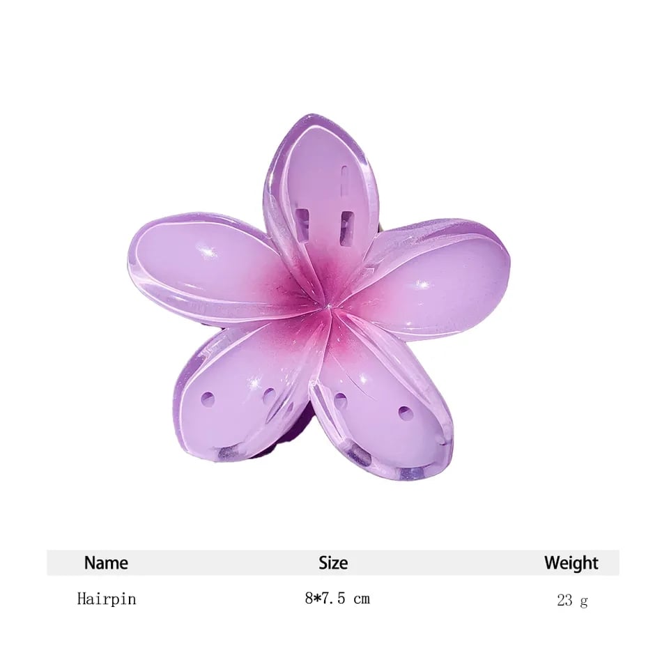 Frangipani Flower Claw Clip