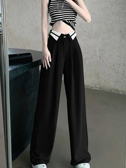 Pink Chic Loose High Waist Wide Leg Pants