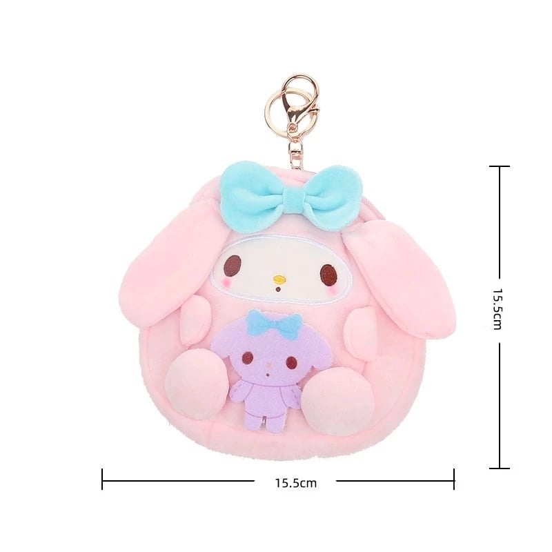 Cute Anime Japanese Plush Coin Purse Wallet Storage Bag Pendant