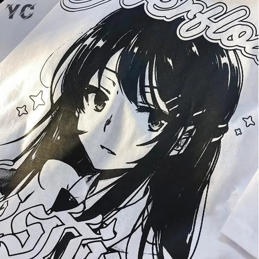 Japanese Manga Girl Shorts Sleeve T-shirt