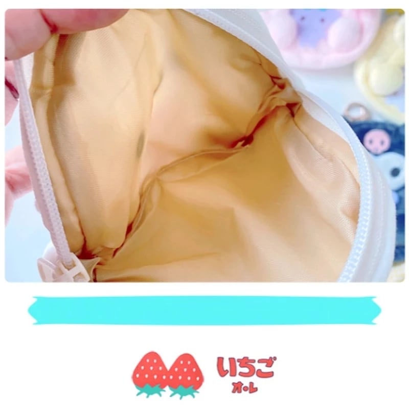 Cute Anime Japanese Plush Coin Purse Wallet Storage Bag Pendant