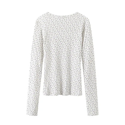 White Floral Long Sleeve Shirt