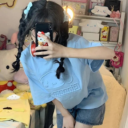 Japanese Anime Logo Short Sleeve T-shirt