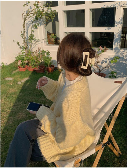Yellow Loose Cardigan